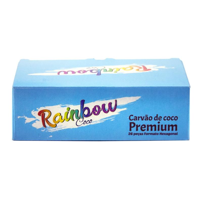 Carvão Narguile Rainbow Coco Hexagonal 500g